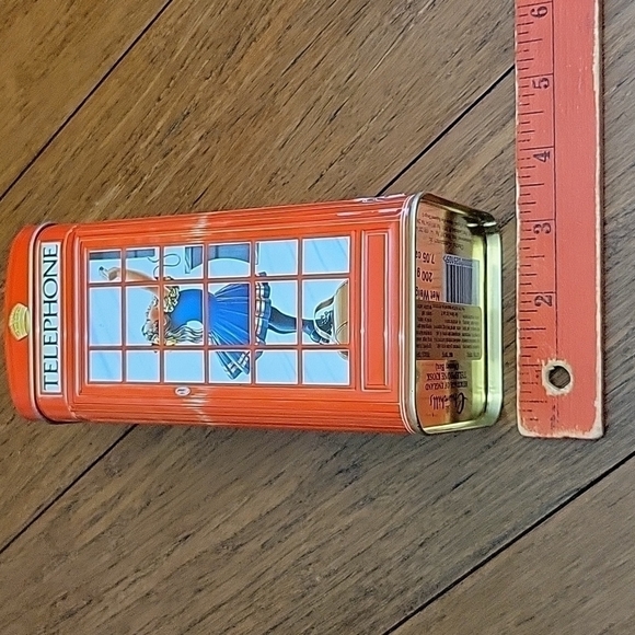 Vintage Churchill's Red Kiosk Telephone Booth Collectible Bank Tin - Picture 8 of 10